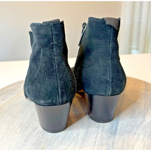 Aquatalia Fleurette Suede Ankle Bootie Black Size 9 - Picture 3 of 9